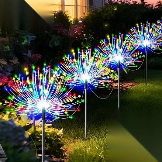 Garden Fireworks – Solar Firework Garden Lamps - daytime view