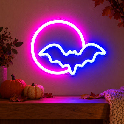 Bat Moon – Bat and Moon Neon Lamp
