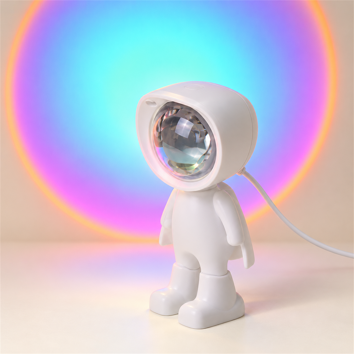 
Astro Sunset – Rechargeable Astronaut Sunset Lamp - Rainbow variant