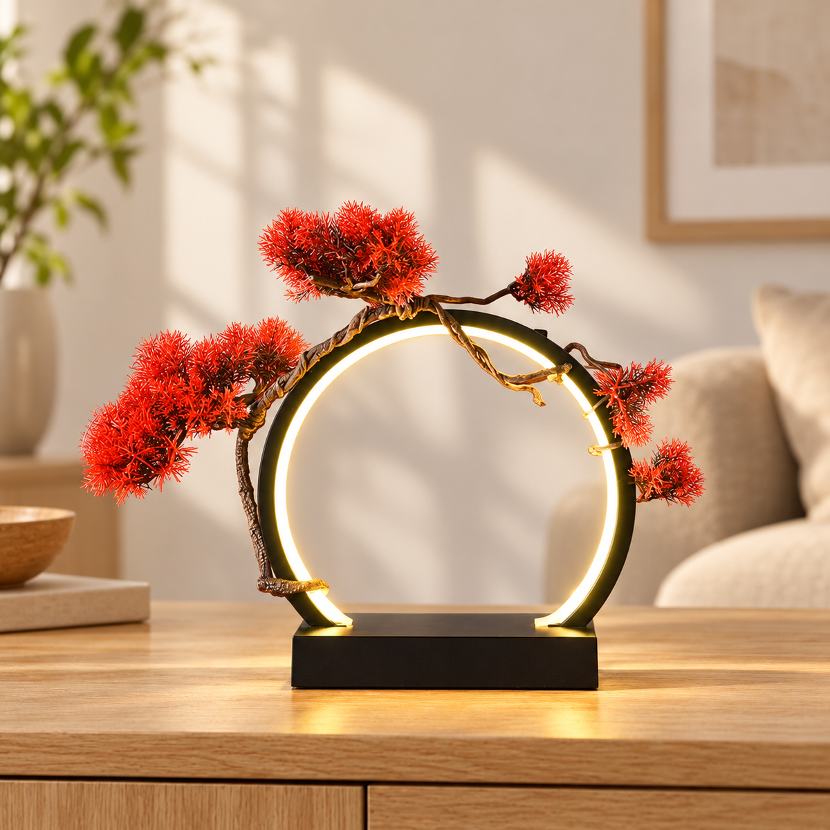 
Bonsai Halo – Bonsai Tree LED Ring Lamp - daytime view