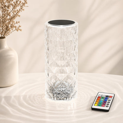 Crystal Rose – Rechargeable 16-Color Bedside Lamp
