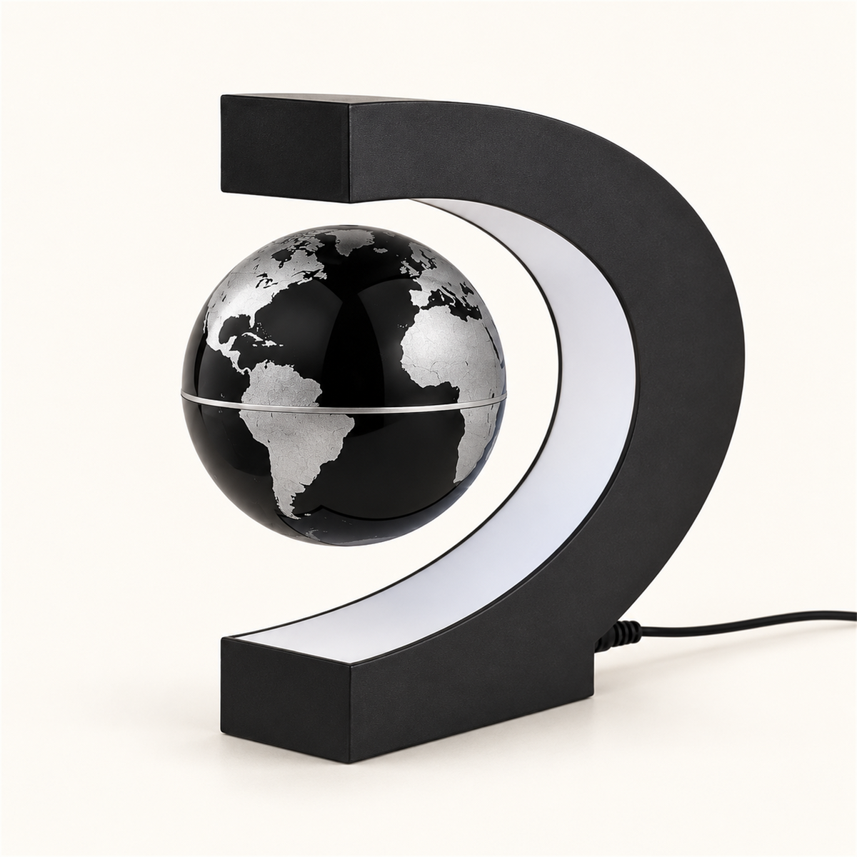 
Lampe globe en lévitation magnétique OrbitGlow - studio view