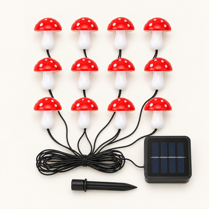 Toadstool Path – Solar Mushroom Garden Lamps