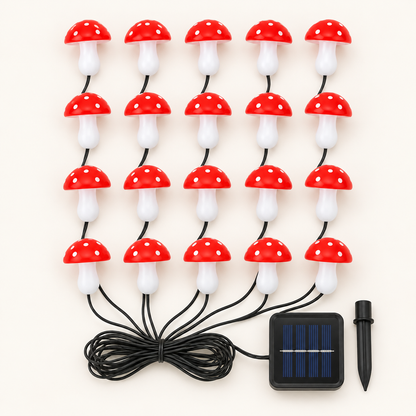 Toadstool Path – Solar Mushroom Garden Lamps