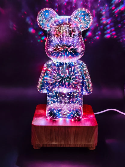 PrismGlow™ Crystal Bear Lamp