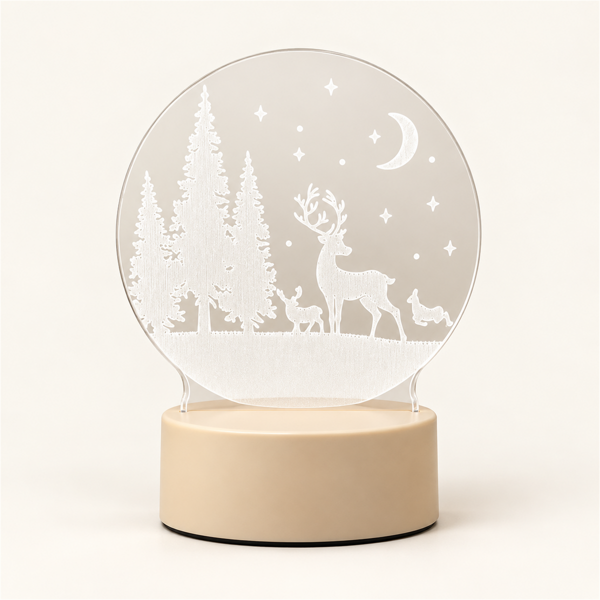 Little Glimmer – Acrylic 3D Illusion Night Lamp - studio view