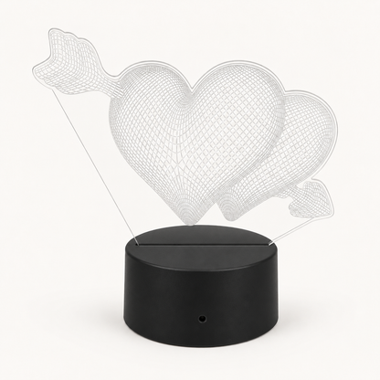 Love Struck – 3D Heart Table Lamp