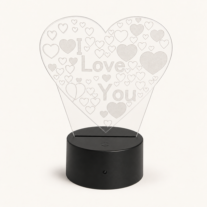 Love Struck – 3D Heart Table Lamp