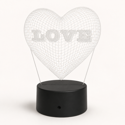 Love Struck – 3D Heart Table Lamp