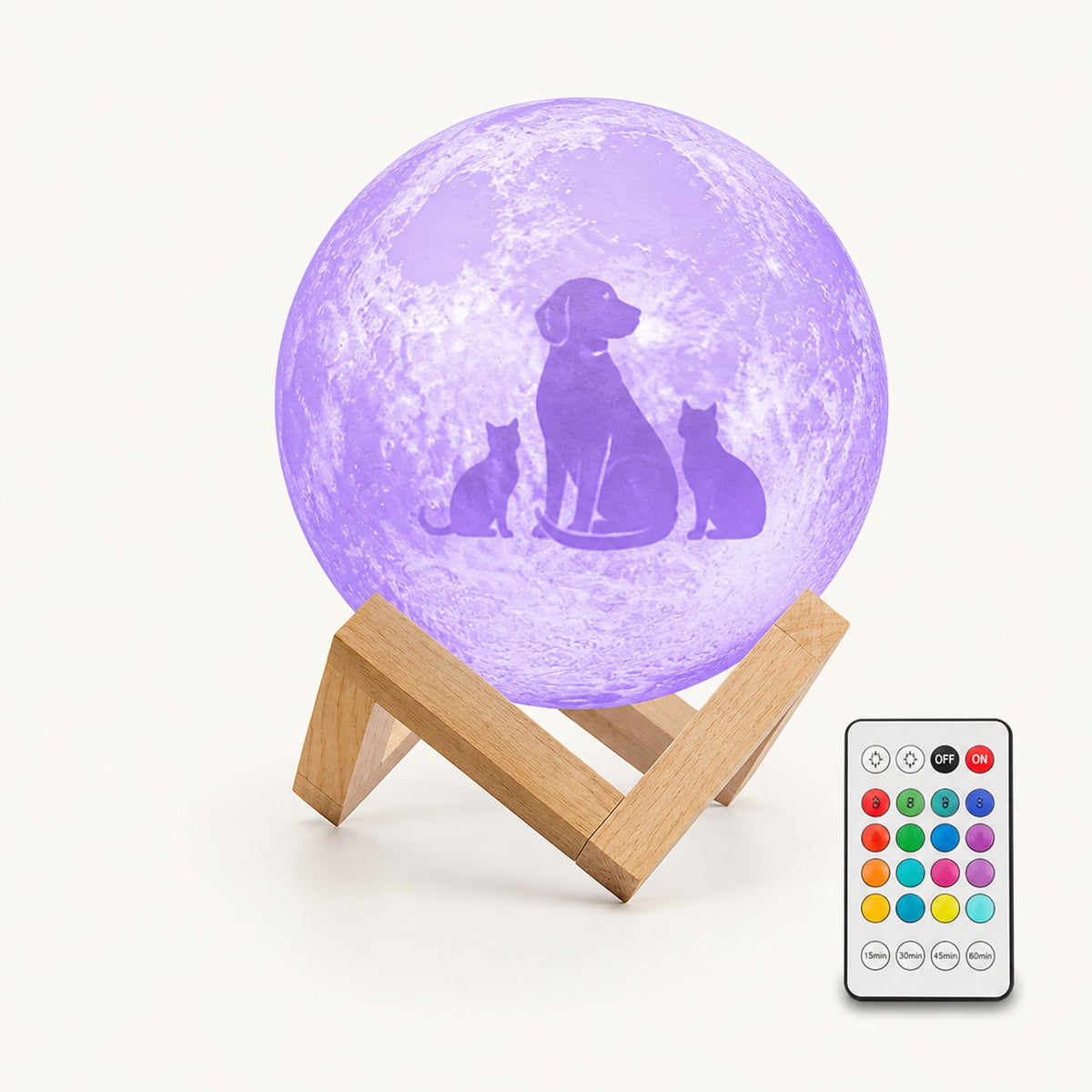 Photo Moon – Custom Photo Moon Lamp - SixteenColorsTimer variant