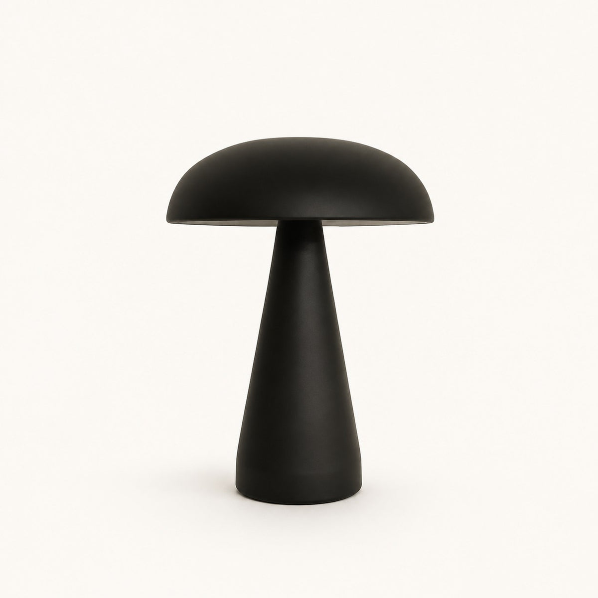 Golden Cap – Rechargeable Metal Mushroom Table Lamp - Black variant