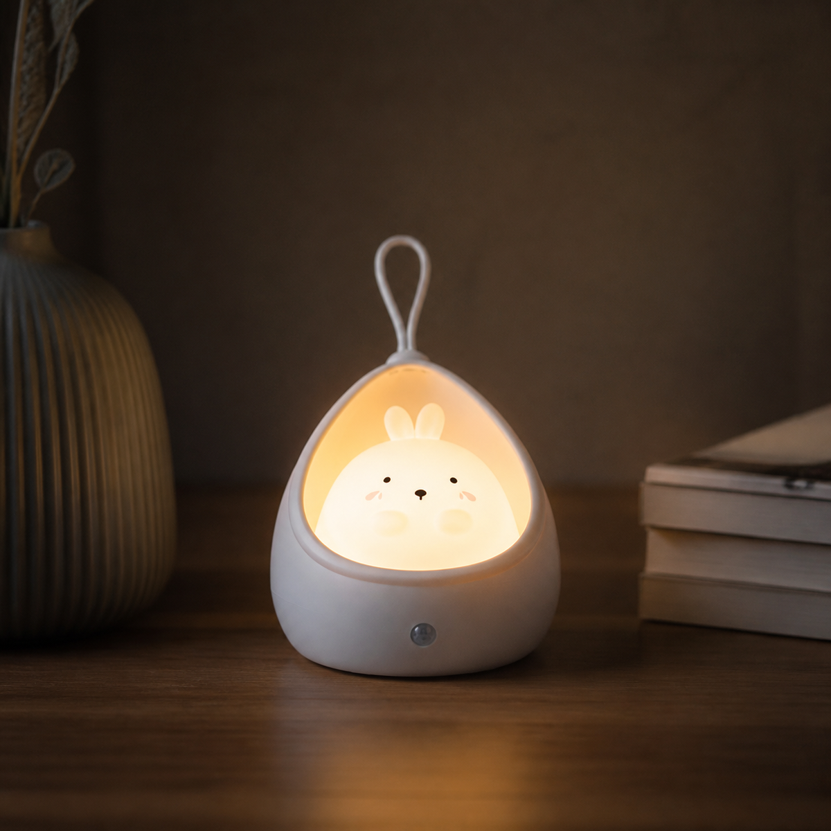 ObiKitty – Cat and Rabbit Sensor Night Lamp - Rabbit White variant