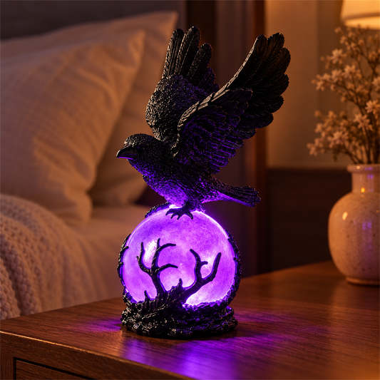 Raven Moon – Moonlight Lamp - nighttime view