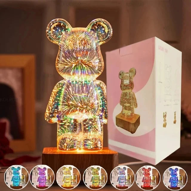 PrismGlow™ Crystal Bear Lamp