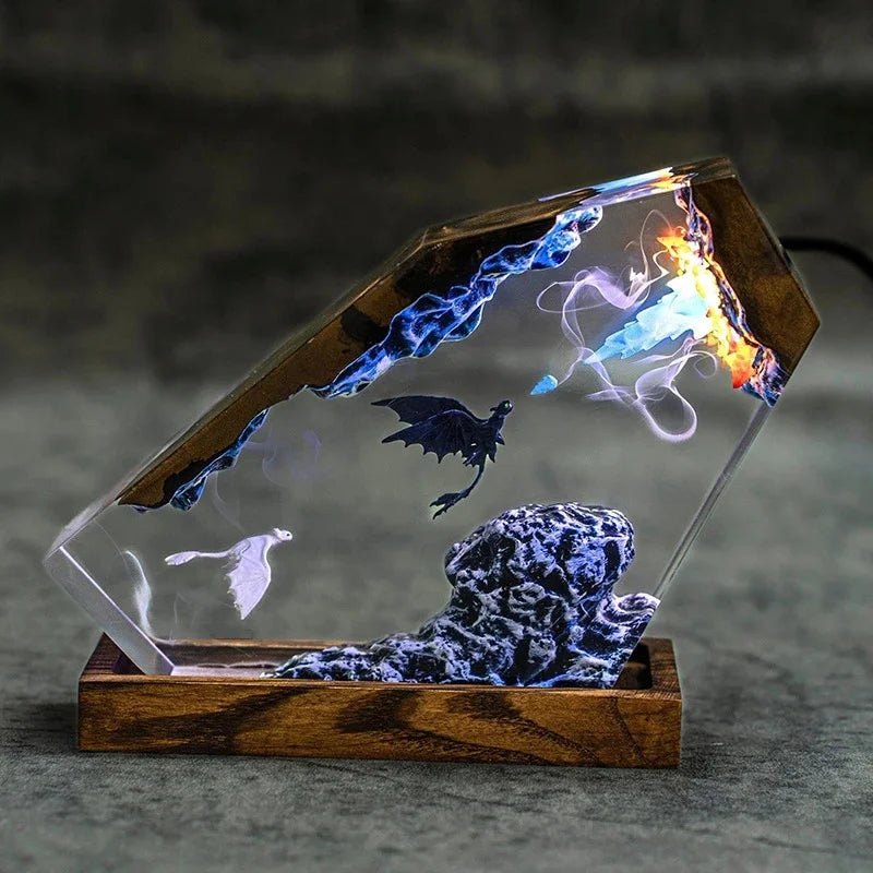 DracoGlow™ Mythic Dragon Resin Lamp