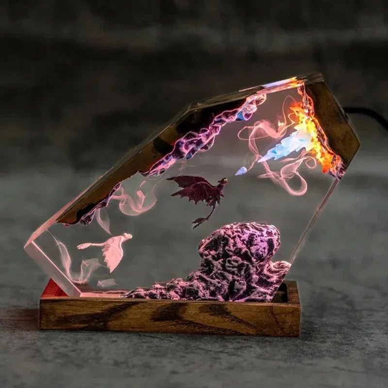 DracoGlow™ Mythic Dragon Resin Lamp