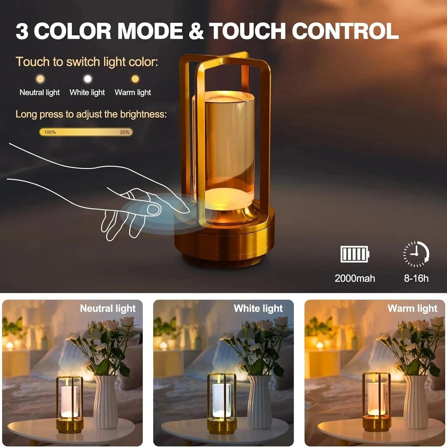 AuraGlow™ Portable Lantern Lamp