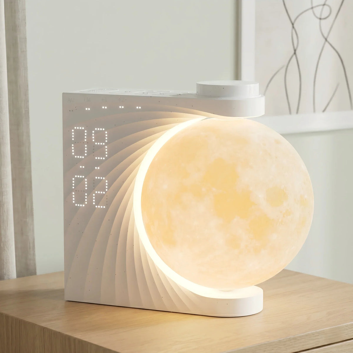 
Moonrise Clock – Sunrise Clock with Moon Lamp - White variant