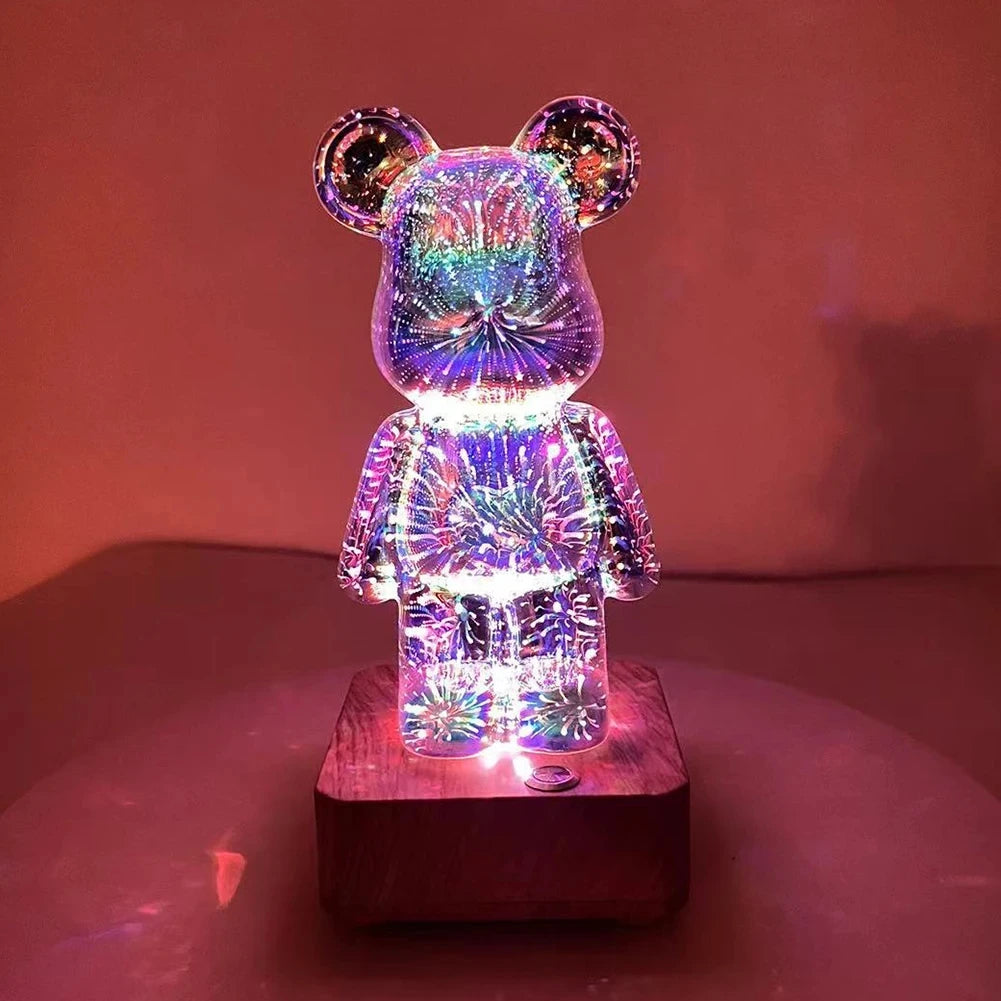 PrismGlow™ Crystal Bear Lamp