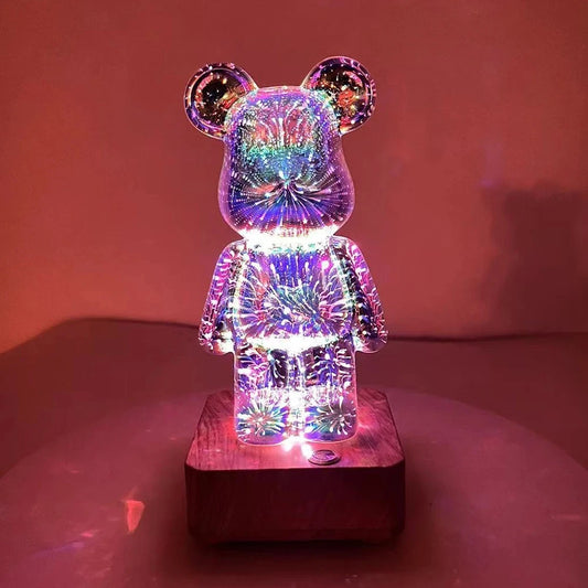 PrismGlow™ Crystal Bear Lamp