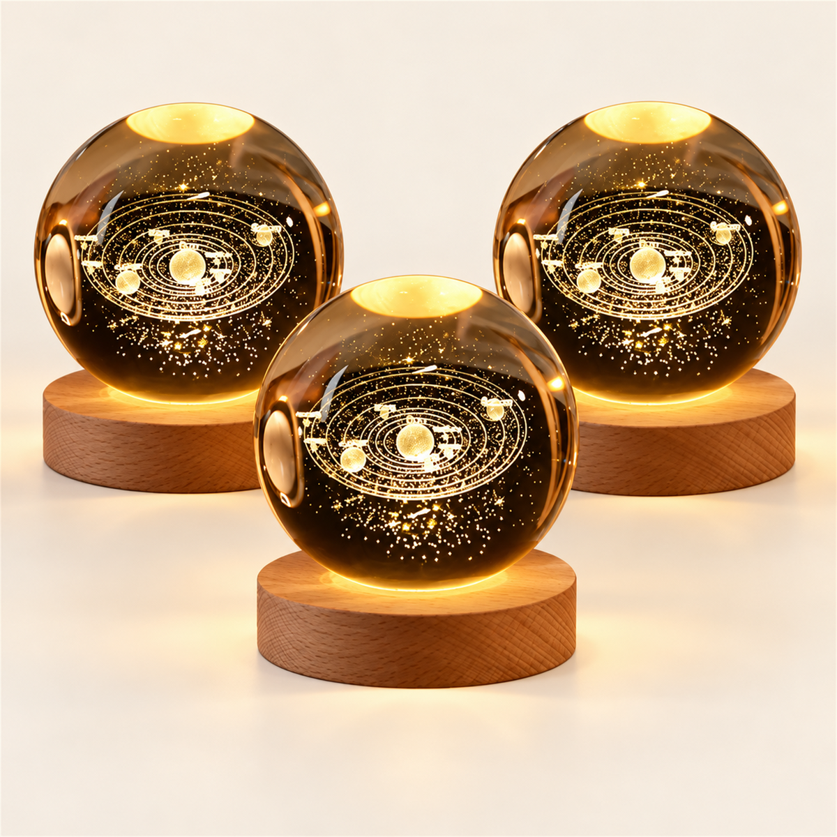 
Solar System – Crystal Ball Space Lamp - Solar System · Set of 3 variant
