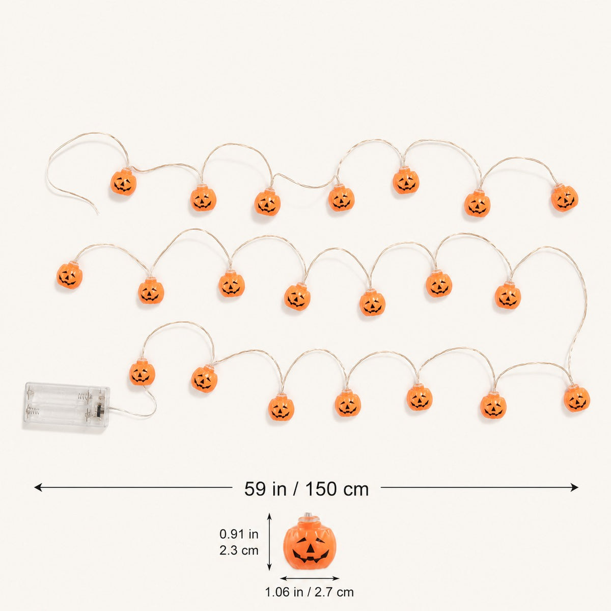 
Cobweb Lights – Halloween LED String Lights - Pumpkin15m variant
