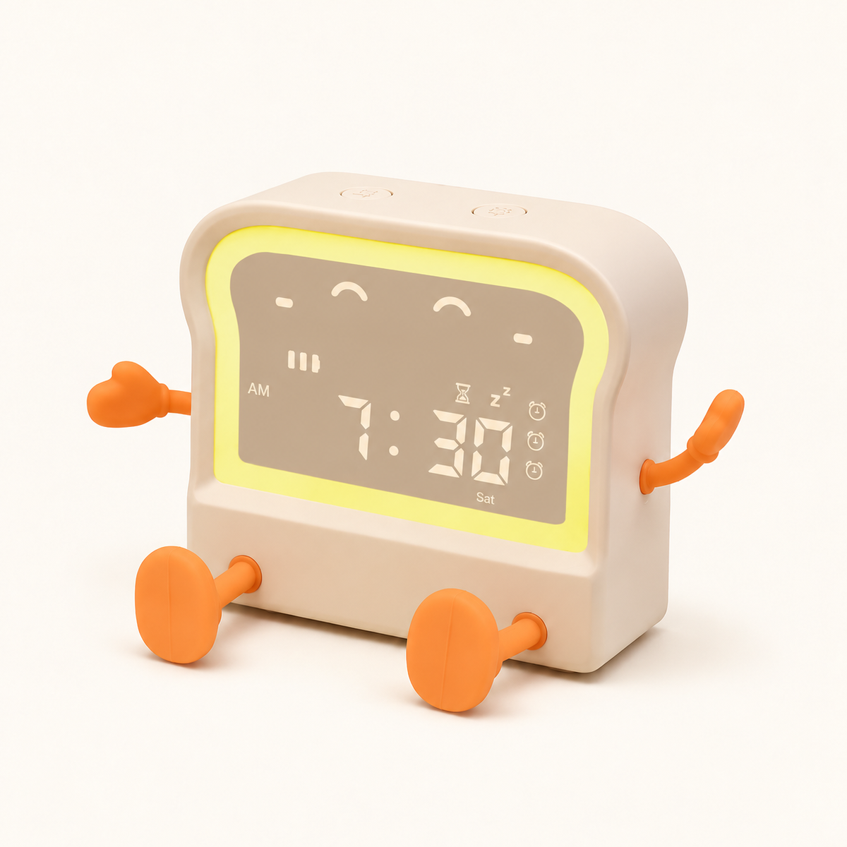 
ObiBreakfast – Toast Night Lamp & Alarm Clock - Soft White variant