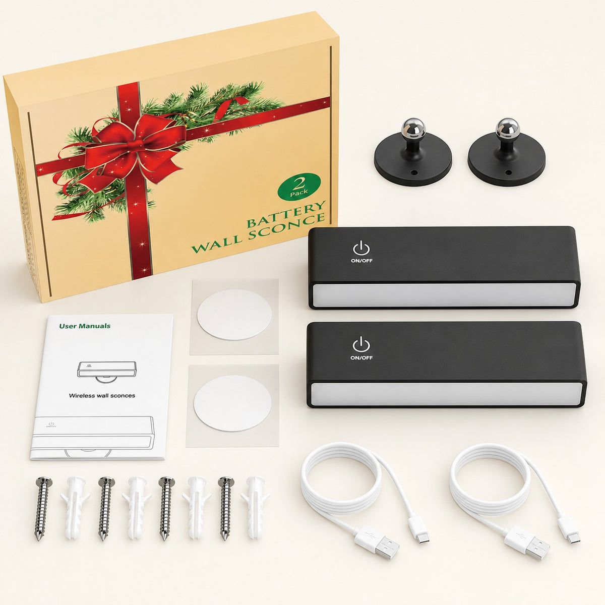 
Wall Pebble – Rechargeable Magnetic Wall Lamp - BlackTwo variant