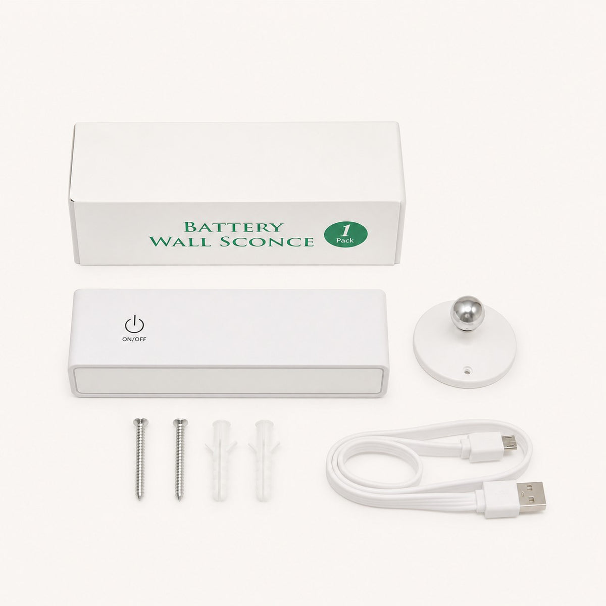 
Wall Pebble – Rechargeable Magnetic Wall Lamp - WhiteOne variant