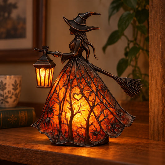 Witch Lantern – Resin Witch Lamp