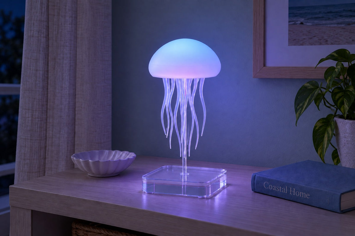 Dancing Jellyfish – Rechargeable Jellyfish Lamp with the light switched on