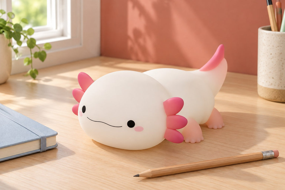 ObiAxolotl – Axolotl Night Lamp with the light switched off