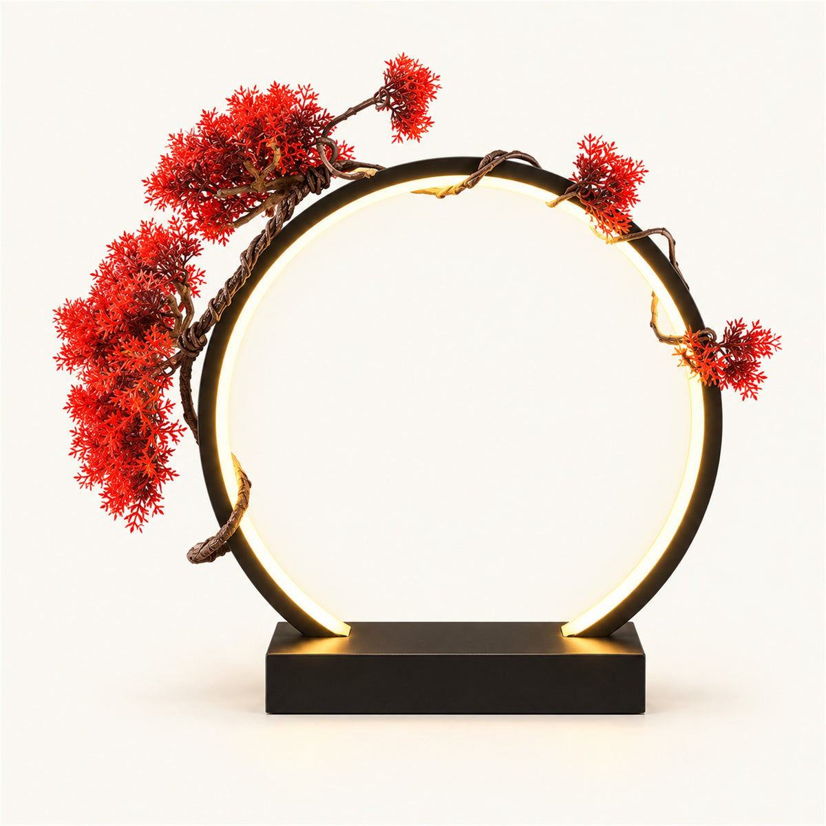 
Bonsai Halo – Bonsai Tree LED Ring Lamp - Red Leaves (30B) variant