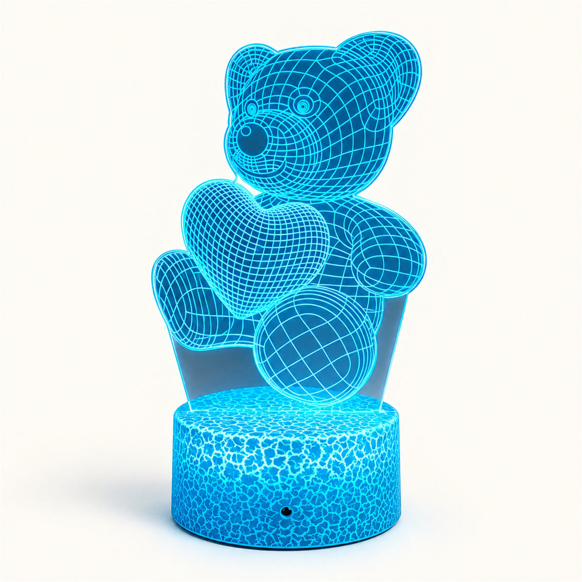 
Love Struck – 3D Heart Table Lamp - Black Base variant