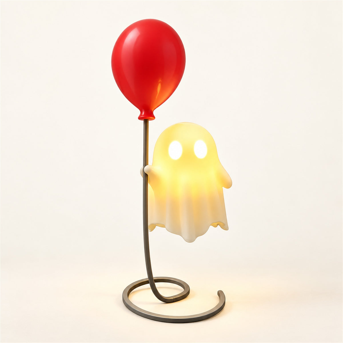 
ObiFloaty – Ghost & Balloon Night Lamp - Silver Stand variant