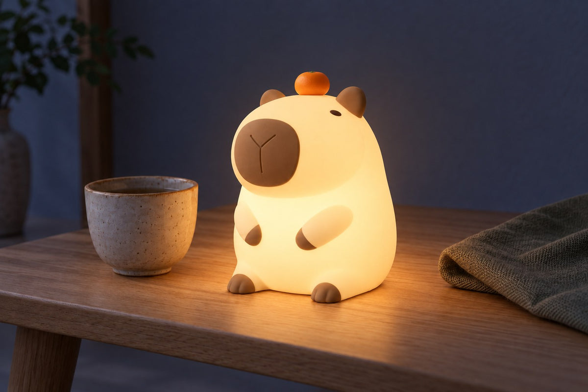 ObiMellow – Animal Touch Night Lamp with the light switched on