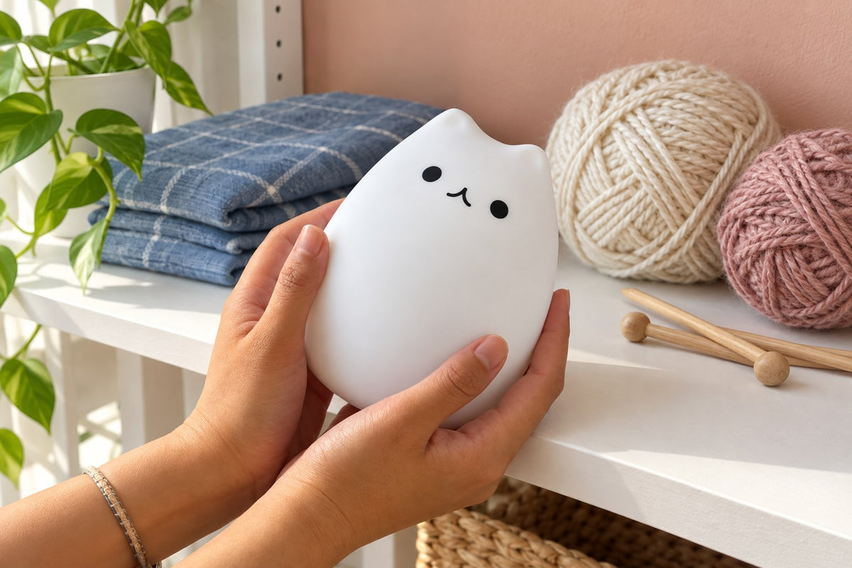 ObiWhiskers – Rechargeable Cat Night Lamp with the light switched off
