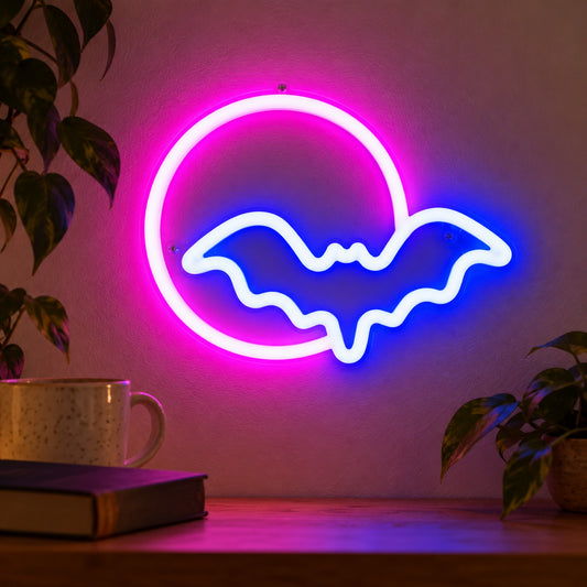 Bat Moon – Bat and Moon Neon Lamp