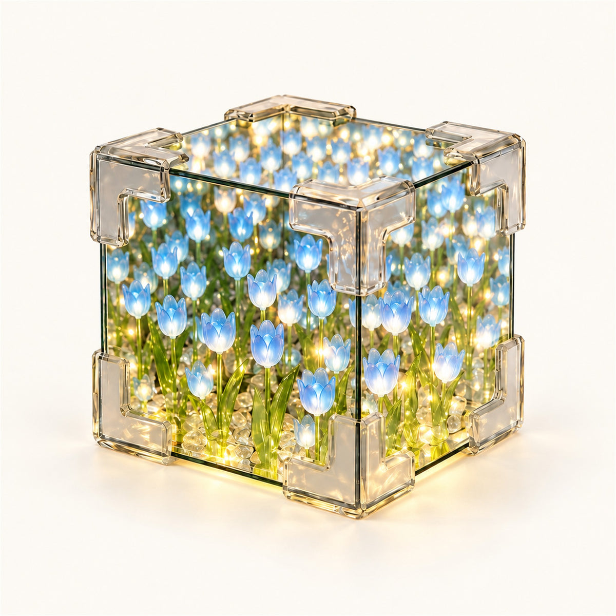 Tulip Mirror XL – DIY Tulip Mirror Cube Lamp Kit - Sky Blue variant