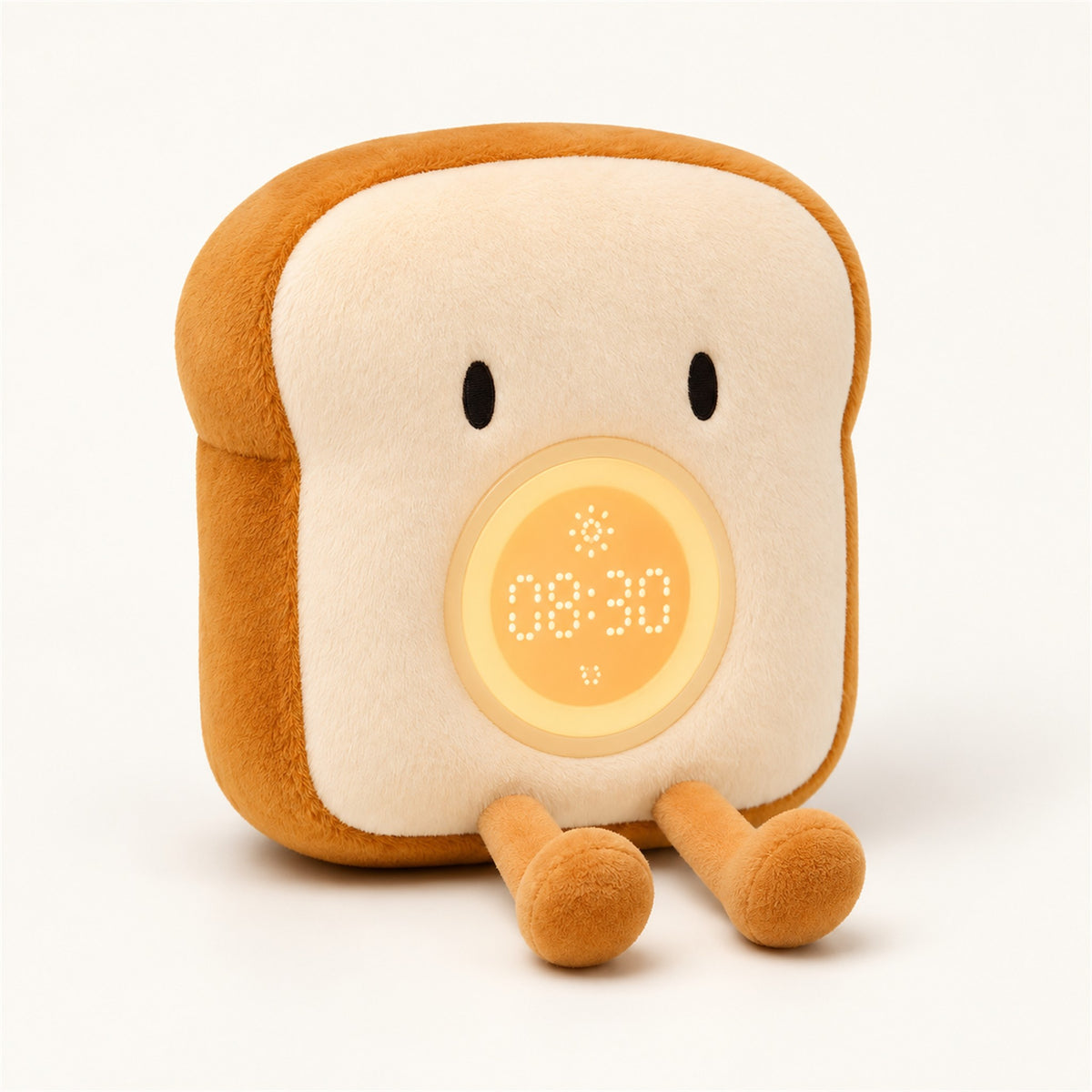 ObiCrumb – Plush Toast Alarm Clock & Night Lamp - Smiley Toast variant