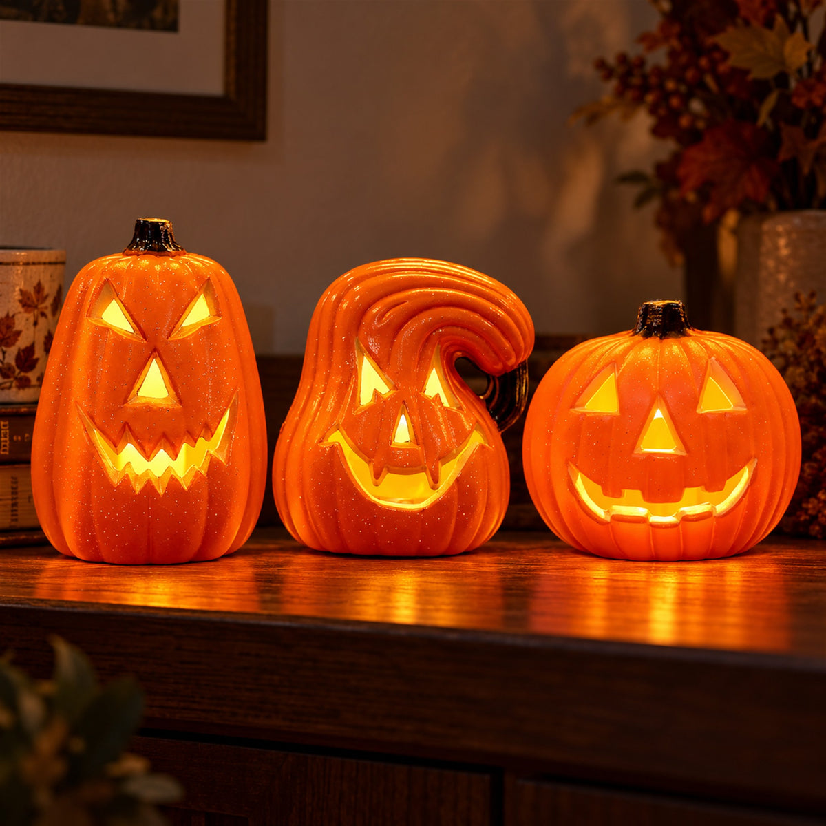 Pumpkin Patch – Carved Pumpkin Lamp