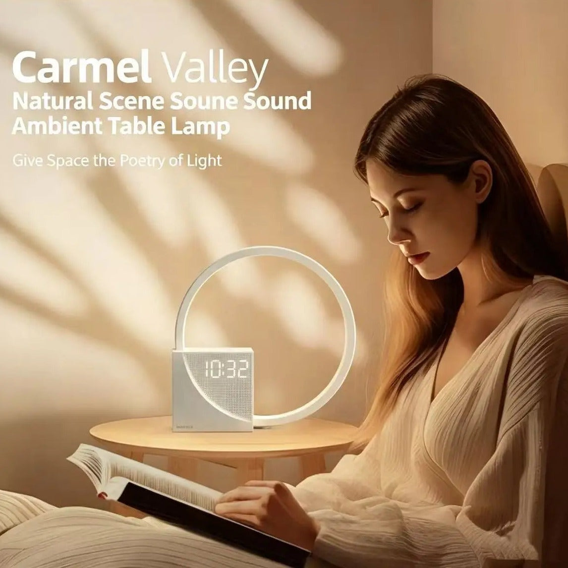 Calm Ring – Nature Sound Ring Lamp with Clock