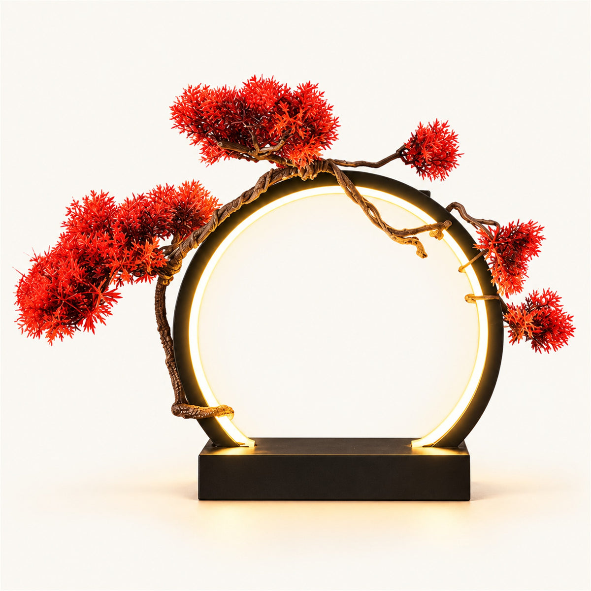 
Bonsai Halo – Bonsai Tree LED Ring Lamp - Red Leaves (20B) variant