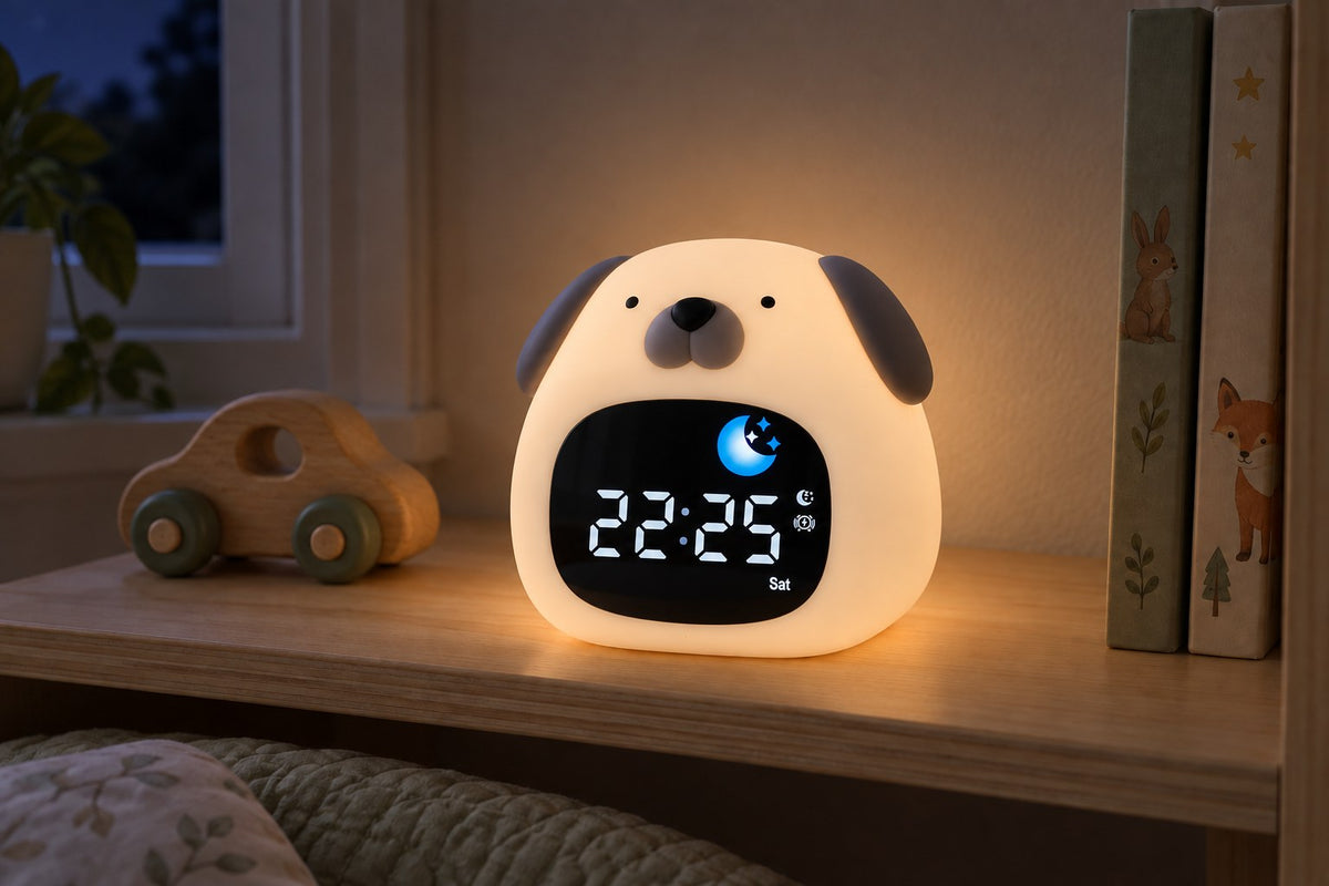 ObiPupper – Dog Night Lamp & Sleep Trainer with the light switched on