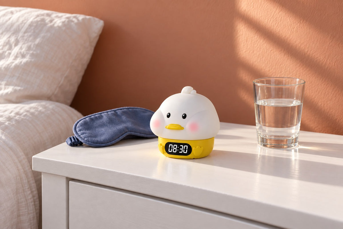 ObiSnooze – Duck & Bunny Timer Lamp with the light switched off