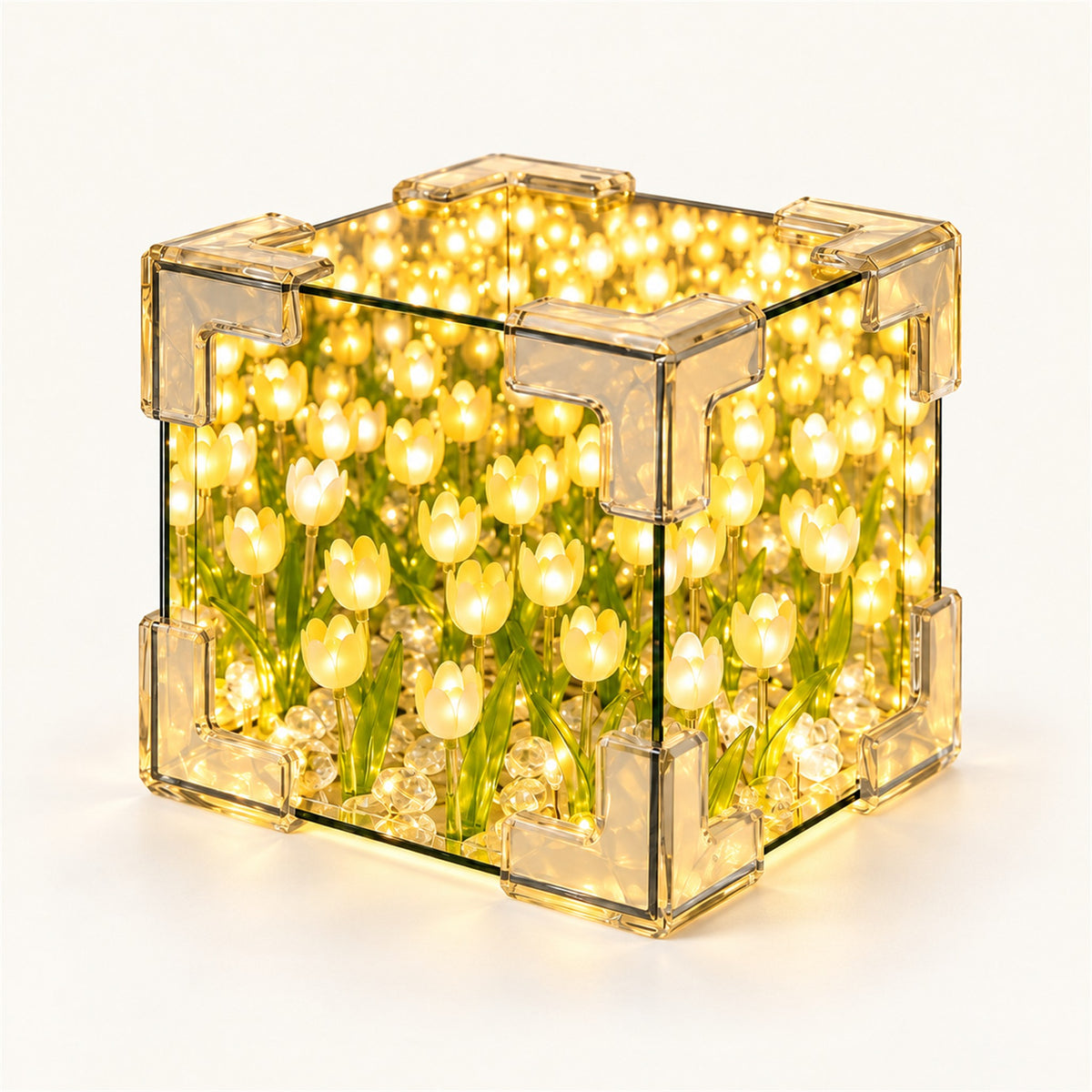 
Tulip Mirror XL – DIY Tulip Mirror Cube Lamp Kit - Butter Yellow variant