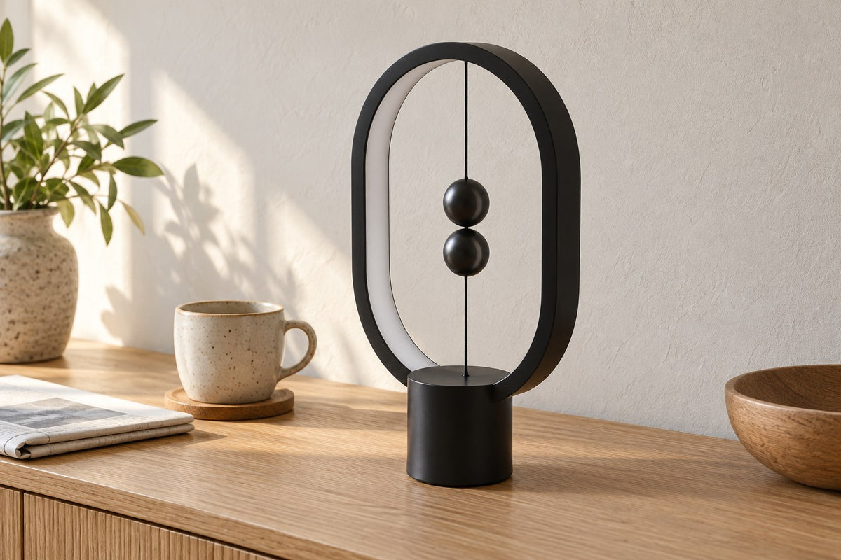 Magnetic Balance – USB LED Table Lamp with the light switched off