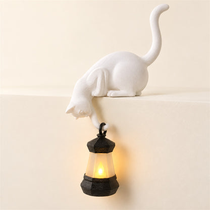 Lantern Cat – Cat Shelf Decor with Lantern Options