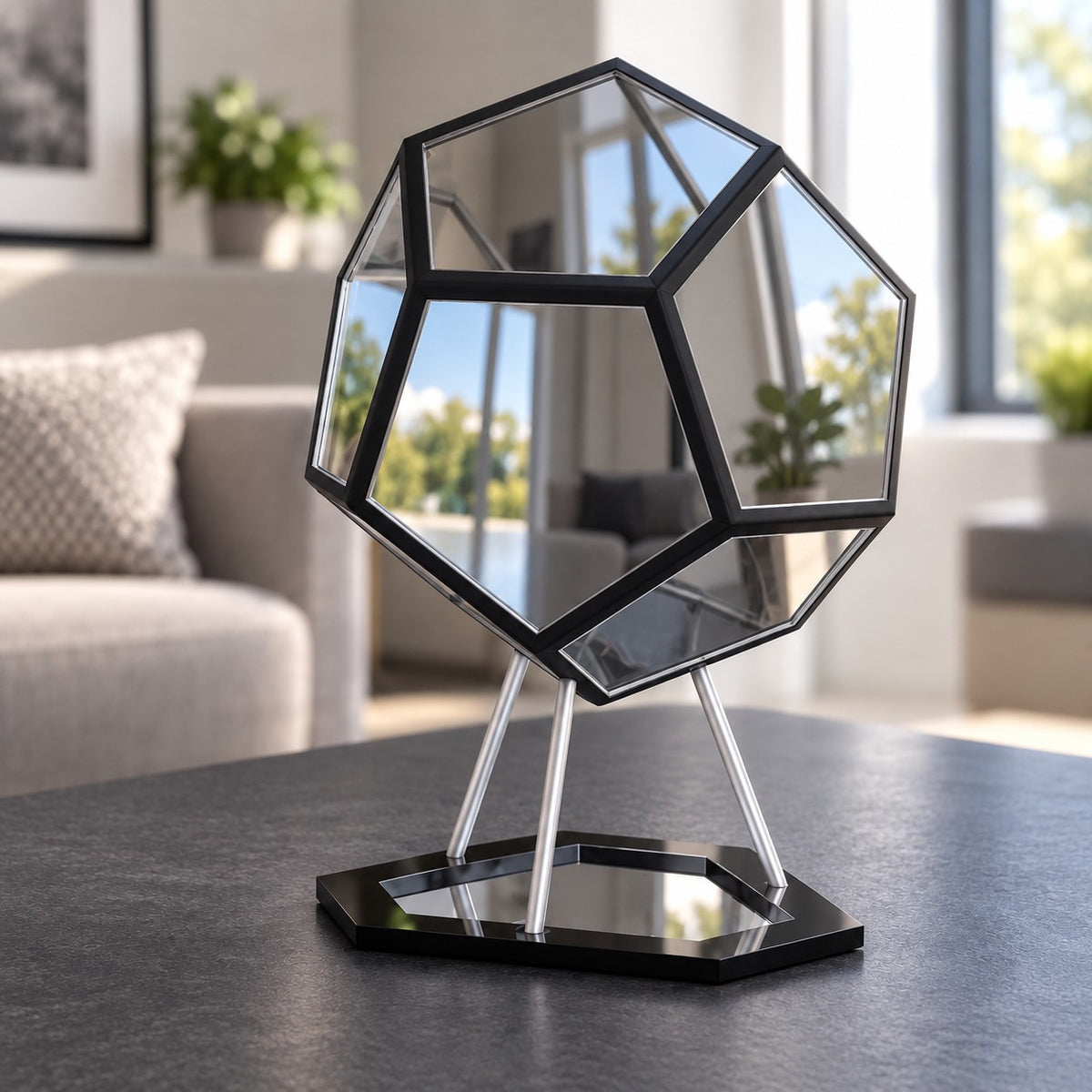 
Infinity Gem – Infinity Dodecahedron Lamp - daytime view