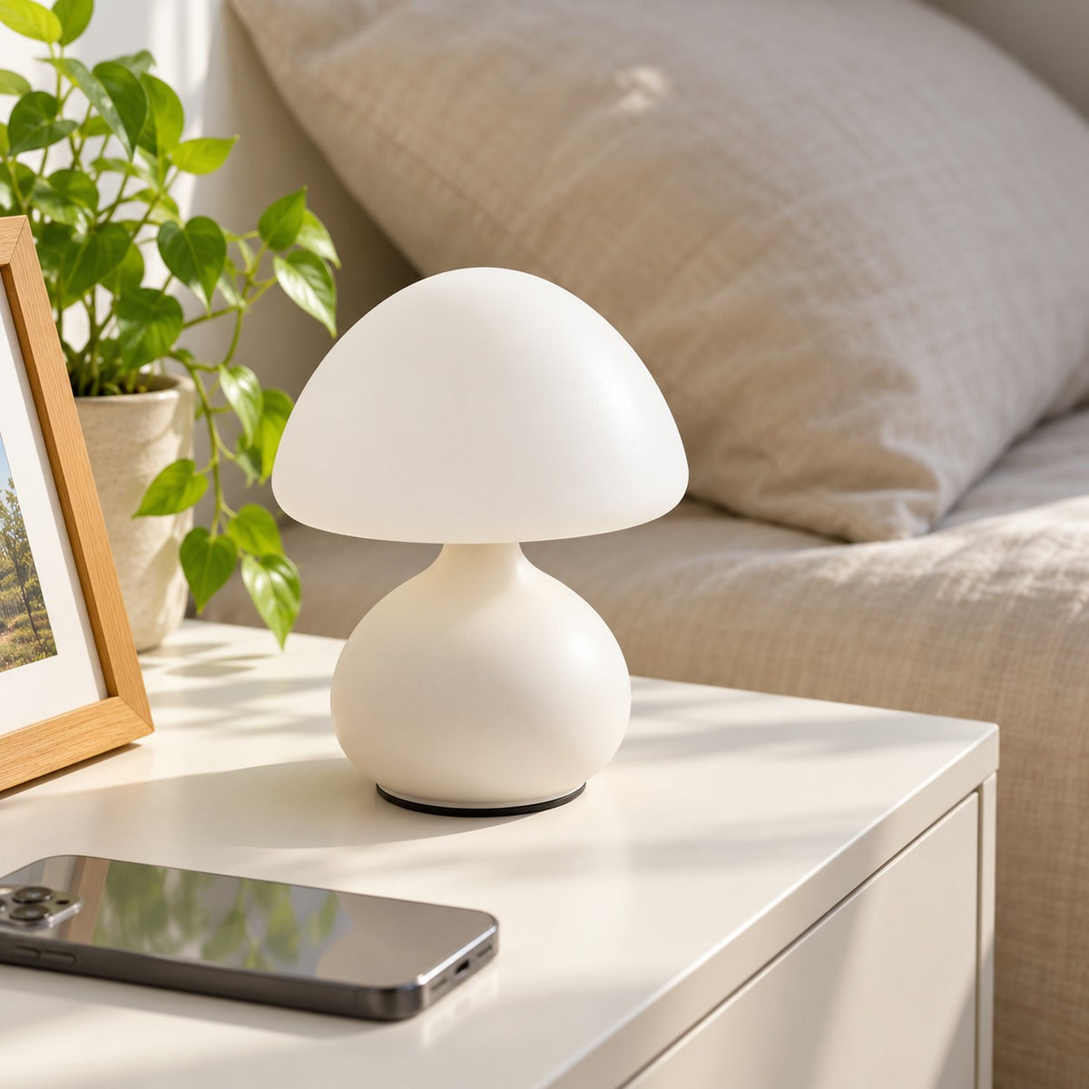 
ObiPuffball – Pat-Touch Mushroom Night Lamp - daytime view